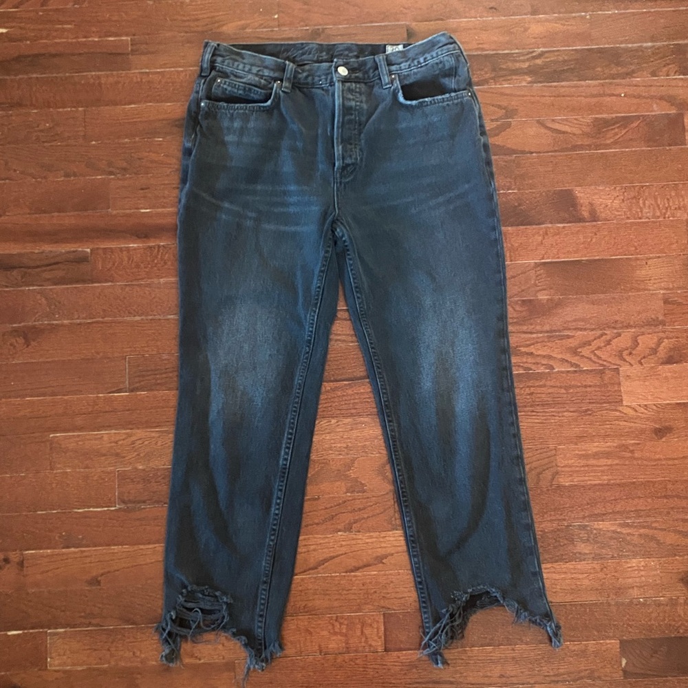 We the Free shark bite washed black jeans 29